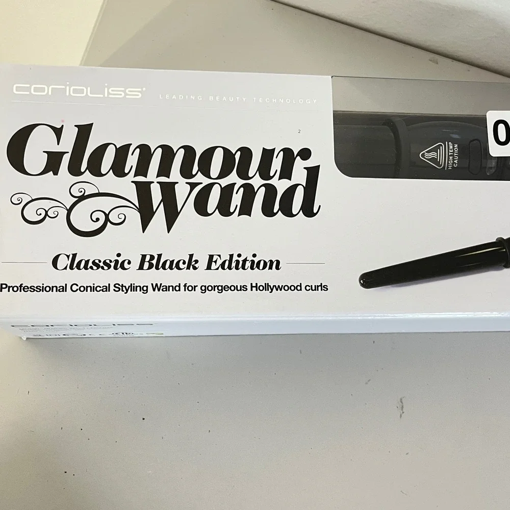 Corioliss Glamour‎ Wand Hair Curler Women OS Black Ceramic Conical Styling Wand